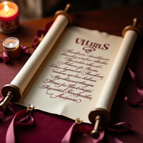 Hochzeitsgelübde Scroll